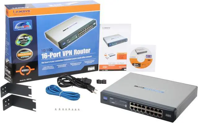 Alt view image 5 of 5 - Cisco Small Business RV016 Multi-WAN VPN Router 2 x 10/100Mbps WAN Ports 13 x 10/100Mbps LAN Ports