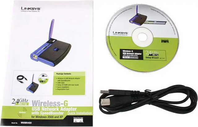 Alt view image 4 of 5 - Linksys WUSB54GS Wireless-G Network Adapter with Speedbooster IEEE 802.11b/g USB 2.0 Up to 54Mbps Wireless Data Rates