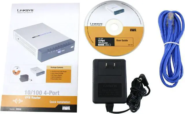 Alt view image 7 of 14 - Cisco Small Business RV042 VPN Router 2 x 10/100Mbps WAN Ports 4 x 10/100Mbps LAN Ports