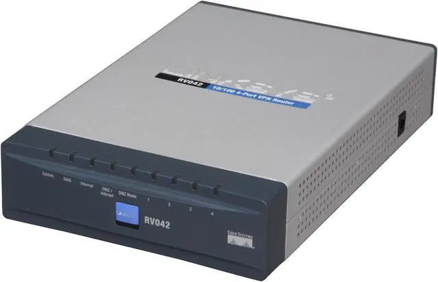 Alt view image 9 of 14 - Cisco Small Business RV042 VPN Router 2 x 10/100Mbps WAN Ports 4 x 10/100Mbps LAN Ports