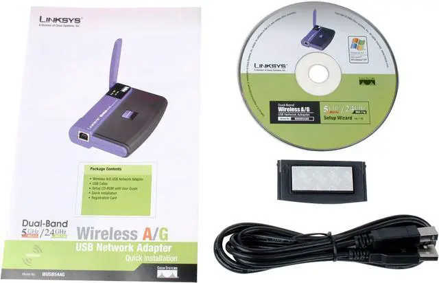Alt view image 4 of 5 - Linksys WUSB54AG Wireless A/G Network Adapter IEEE 802.11a/b/g USB 2.0 Up to 54Mbps Wireless Data Rates