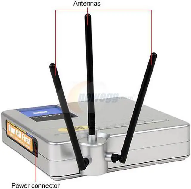 Alt view image 2 of 5 - Linksys WRT54GX Wireless-G Broadband Router with SRX IEEE 802.3/3u, IEEE 802.11b/g
