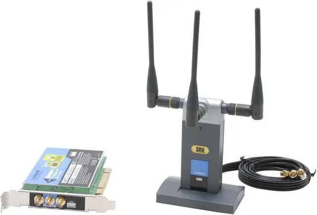 Alt view image 2 of 7 - Linksys WMP54GX Wireless-G Adapter with SRX IEEE 802.11b/g PCI Up to 108Mbps Wireless Data Rates