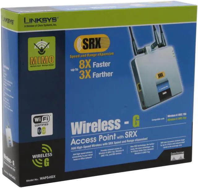 Alt view image 7 of 7 - LINKSYS WAP54GX Wireless-G Access Point with SRX
