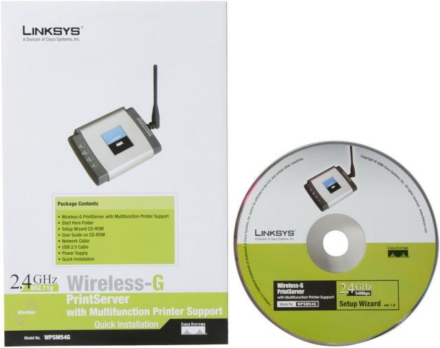 Alt view image 5 of 7 - LINKSYS WPSM54G Wireless-G Print Server 802.11b / g, RJ45 USB 2.0