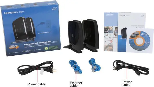 Alt view image 4 of 4 - LINKSYS PLK300 Powerline AV Network Kit Up to 200Mbps