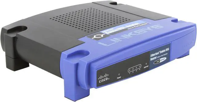 Alt view image 7 of 9 - LINKSYS BEFSR41-RM EtherFast Cable/DSL Router w/ 4-Port Switch 1 x 10/100 RJ-45 Port for Broadband Modem WAN Ports 4 x 10/100 RJ-45 Switched Ports LAN Ports