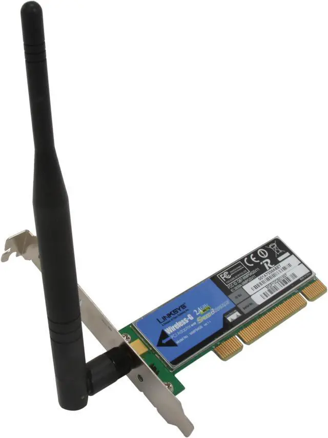Main image of Linksys WMP54GS-RM Wireless-G Adapter with SpeedBooster IEEE 802.11b/g 32-bit PCI Interface Up to 54Mbps Wireless Data Rates