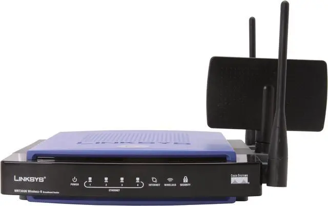 Alt view image 2 of 8 - Linksys WRT300N-RM Wireless-N Broadband Router IEEE 802.3/3u, IEEE 802.11b/g, IEEE802.11n Draft