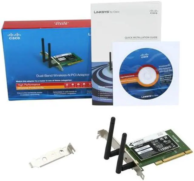 Alt view image 6 of 6 - Linksys Wireless-N300 PCI Adapter with Dual-Band (WMP600N)