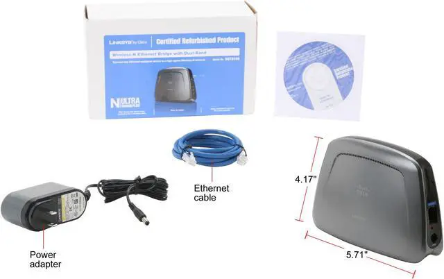 Alt view image 9 of 9 - LINKSYS WET610N-RM Ethernet Bridge with Dual-Band