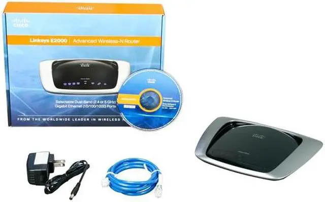 Alt view image 10 of 10 - Linksys E2000 Wireless Router Selectable Dual Band Gigabit 802.11a/b/g/n 2.4/5GHz up to 300Mbps