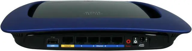 Alt view image 4 of 5 - LINKSYS E3000 Wireless Router simultaneous Dual Band Gigabit 802.11a/b/g/n 2.4GHz / 5GHz up to 300Mbps with USB Built-in UPnP AV Media Server
