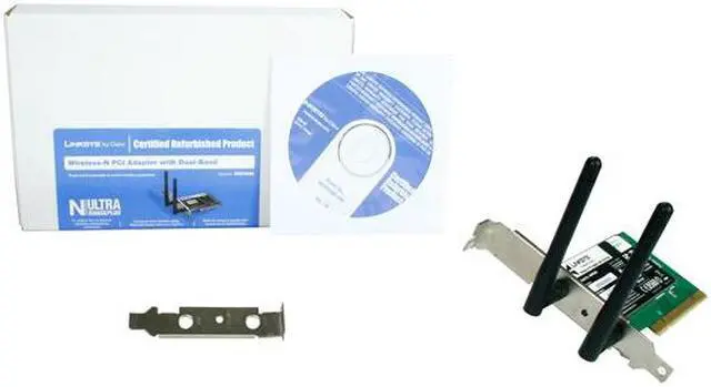 Alt view image 5 of 5 - Linksys WMP600N-RM Wireless Adapter with Dual-Band IEEE 802.11a/b/g, IEEE 802.11n Draft 2.0 PCI