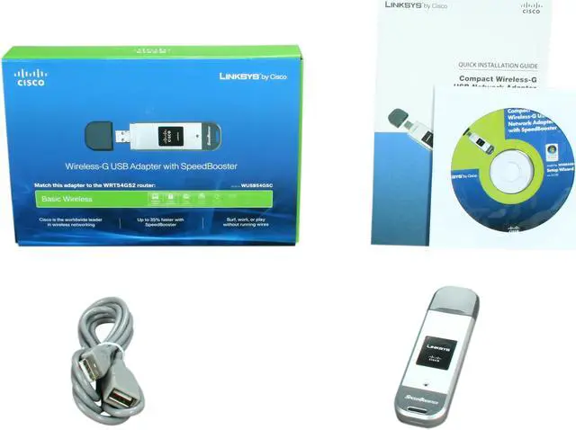 Alt view image 6 of 6 - Linksys WUSB54GSC-4A Compact Wireless Adapter with SpeedBooster IEEE 802.11b/g USB 2.0 Up to 54Mbps Wireless Data Rates