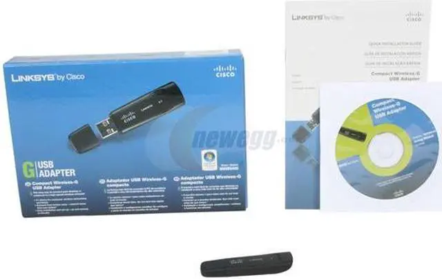 Alt view image 6 of 6 - Linksys WUSB54GC-LA Compact Wireless-G USB Adapter IEEE 802.11b/g USB 2.0 Up to 54Mbps Wireless Data Rates