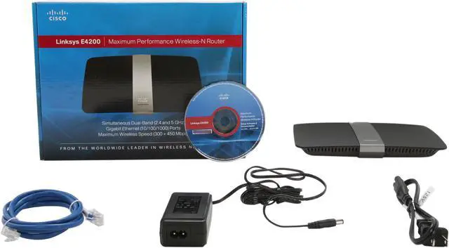 Alt view image 5 of 5 - Linksys E4200 Maximum Performance Dual-Band N Router IEEE 802.11a/b/g/n, IEEE 802.3/3u/3ab