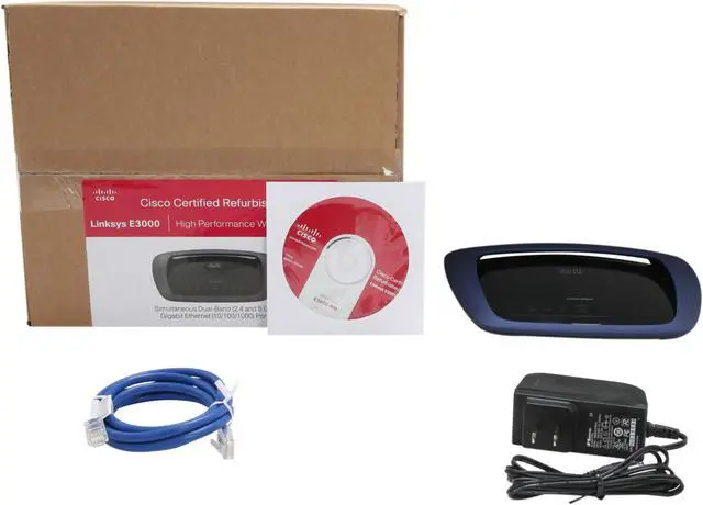 Alt view image 5 of 5 - Linksys E3000-RM 802.11a/b/g/n 2.4/5GHz Dual Band Gigabit Wireless Router