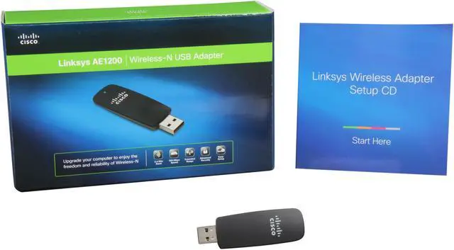 Alt view image 4 of 4 - Linksys AE1200 Wireless-N Adapter IEEE 802.11b/g/n USB 2.0 Up to 300Mbps Wireless Data Rates