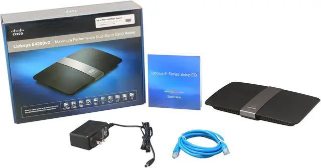 Alt view image 4 of 4 - Linksys E4200V2 Maximum Performance Dual-Band N900 Wireless Router IEEE 802.11a/b/g/n, IEEE 802.3/3u/3ab