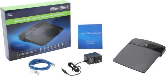 Alt view image 5 of 5 - Linksys E1550 Wireless-N Router with SpeedBoost IEEE 802.11b/g/n