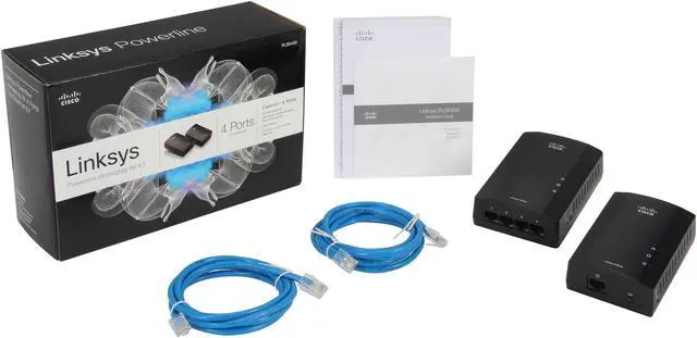 Alt view image 6 of 6 - LINKSYS PLSK400-NP Powerline AV200 4-Port Network Adapter Kit, Up to 200Mbps