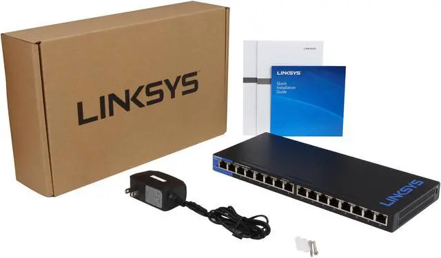 Alt view image 6 of 6 - Linksys 16-Port Business Desktop Gigabit Switch (LGS116)