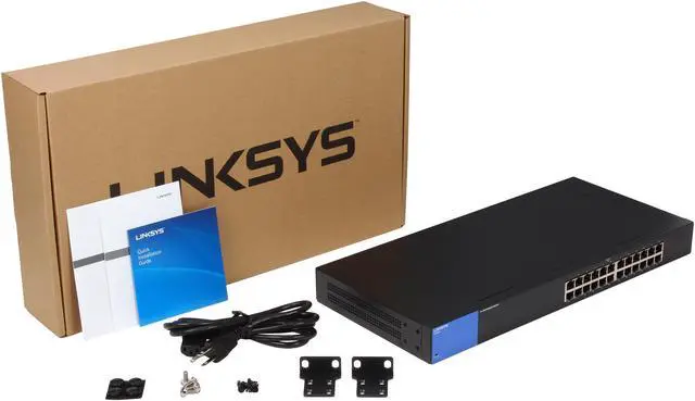 Alt view image 6 of 6 - Linksys 24-Port Business Gigabit Switch (LGS124)