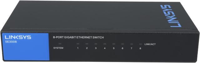 Linksys 8-Port Gigabit Ethernet Switch Black SE3008 - Best Buy