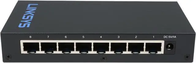 Alt view image 4 of 6 - Linksys 8-Port Metallic Gigabit Switch (SE3008)