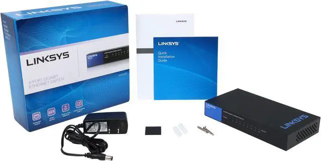 Alt view image 6 of 6 - Linksys 8-Port Metallic Gigabit Switch (SE3008)