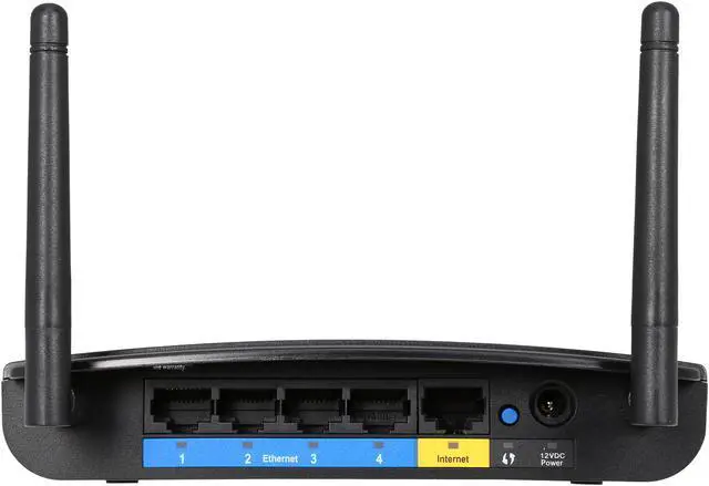 Alt view image 3 of 5 - Linksys N300+ Wireless Router with Gigabit Ports and Flexible Antennas for Optimal Wi-Fi Range and Performance (E1700-FFP)
