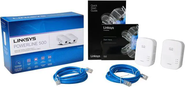 Alt view image 7 of 7 - LINKSYS PLEK500-CA Powerline HomePlug AV2 AV500 1 Port Gigabit Ethernet Kit, Up to 500Mbps