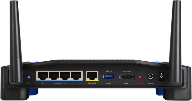 Alt view image 5 of 6 - Linksys WRT1200AC Wireless AC1200 Dual-Band and Wi-Fi Wireless Router with Gigabit and USB 3.0 Ports and eSATA