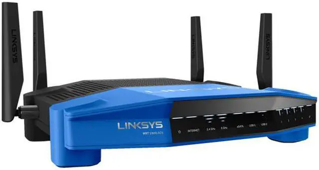 Alt view image 3 of 4 - Linksys WRT1900ACS Open Source Ready Smart Wi-Fi Gigabit Router Supported by DD-WRT, eSATA / USB 3.0 (WRT1900ACS)