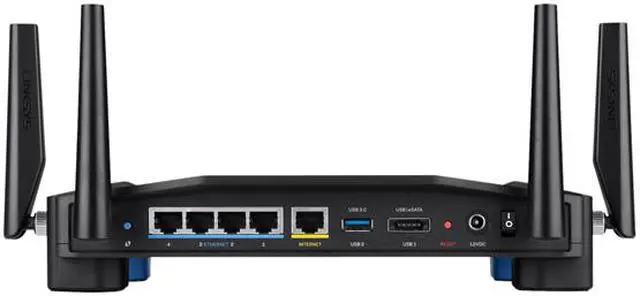 Alt view image 4 of 4 - Linksys WRT1900ACS Open Source Ready Smart Wi-Fi Gigabit Router Supported by DD-WRT, eSATA / USB 3.0 (WRT1900ACS)