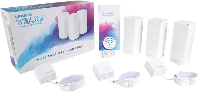Alt view image 5 of 5 - Linksys Velop Tri-band Whole Home Wi-Fi Mesh System, 3-Pack (Coverage Up to 6000 sq. ft.), Works with Amazon Alexa