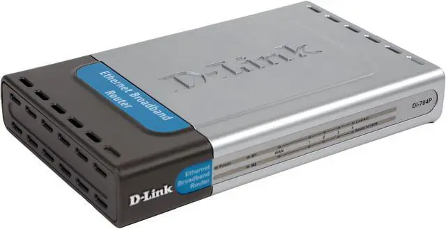 Alt view image 2 of 6 - D-Link DI-704P Broadband Router Plus Print Server 1 x 10Mbps WAN Ports 4 x 10/100Mbps LAN Ports