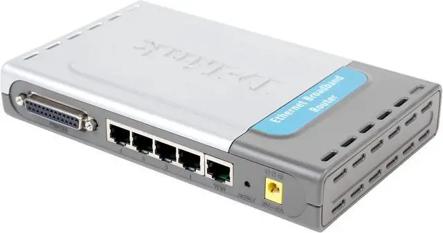 Alt view image 3 of 6 - D-Link DI-704P Broadband Router Plus Print Server 1 x 10Mbps WAN Ports 4 x 10/100Mbps LAN Ports