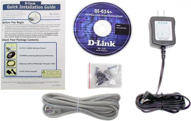 Alt view image 3 of 4 - D-Link DI-614+ Wireless Router with Built in 4-Port Switch IEEE 802.11b, IEEE 802.3, 802.3u, 802.3x