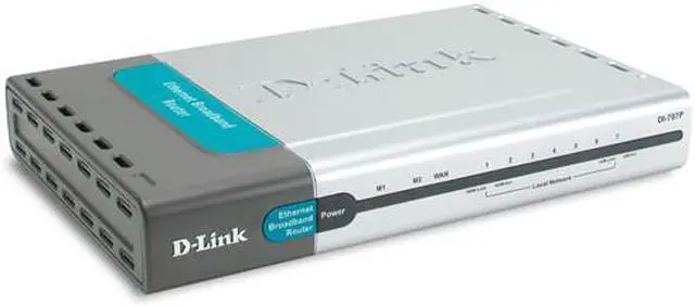 Alt view image 2 of 6 - D-Link DI-707P Broadband Router Plus Print Server 1 x 10/100Mbps WAN Ports 7 x 10/100Mbps LAN Ports