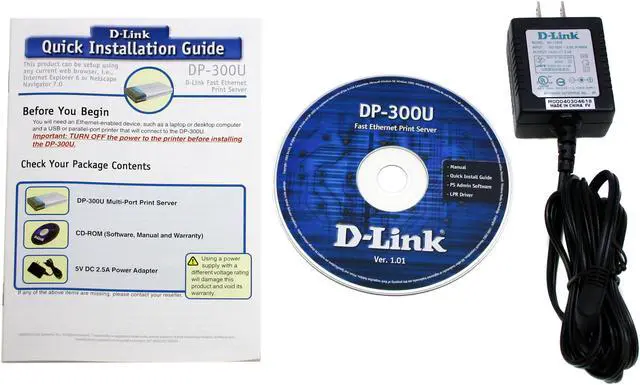 Alt view image 3 of 4 - D-Link DP-300U Multi-Port Print Server RJ45 Two IEEE 1284 Parallel Ports USB 2.0 Port