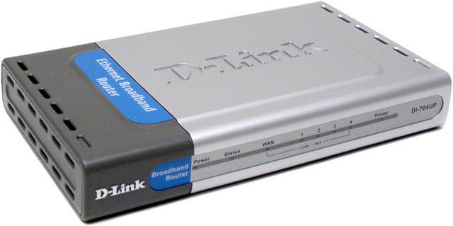 D-Link DI-704UP 10/100Mbps 4-Port Broadband Router Plus USB Print