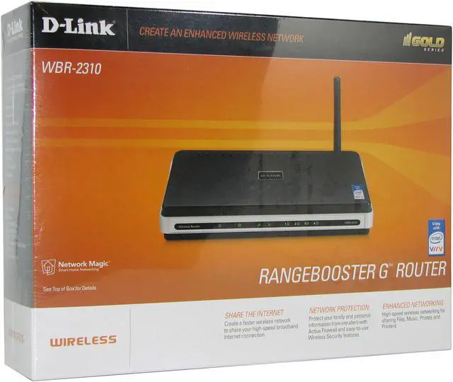 Alt view image 2 of 2 - D-Link WBR-2310 Wireless Rangebooster G Router IEEE 802.3/3u, IEEE 802.11b/g