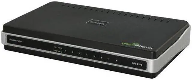 Alt view image 5 of 6 - D-Link DGS-2208 Unmanaged 8-Port Desktop Green Ethernet Switch