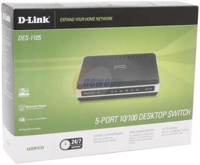 Alt view image 6 of 6 - D-Link DES-1105 Unmanaged Desktop Switch