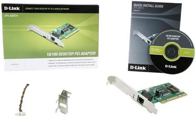 Alt view image 5 of 5 - D-Link DFE-530TX+ Fast Ethernet Adapter 10/100Mbps PCI 1 x RJ45