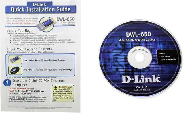 Alt view image 3 of 4 - D-Link AirPlus DWL-650 Wireless Cardbus Adapter