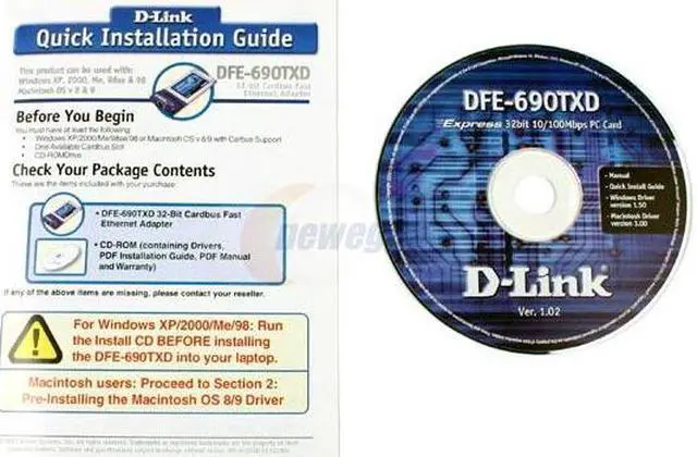 Alt view image 2 of 4 - D-Link DFE-690TXD 10/100Mbps PCMCIA Ethernet Adapter