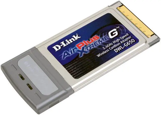 Main image of D-Link AirPlus DWL-G650 High Speed 2.4GHz Wireless 108Mbps Cardbus Adapter